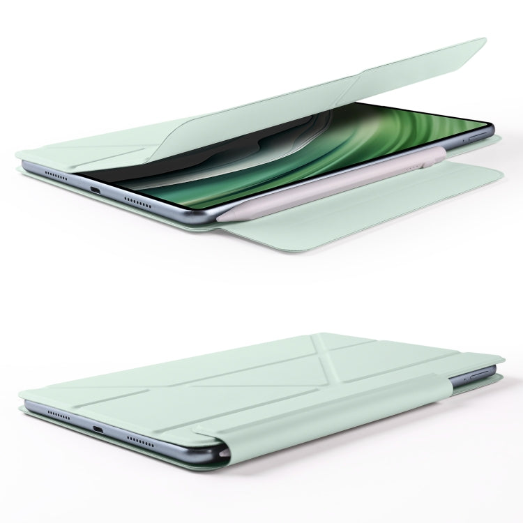 For Honor MagicPad 2 12.3 Fixed Buckle Magnetic Deformation Leather Tablet Case(Baby Green) - Honor by PMC TechLife | Online Shopping South Africa | PMC TechLife | Buy Now Pay Later Mobicred