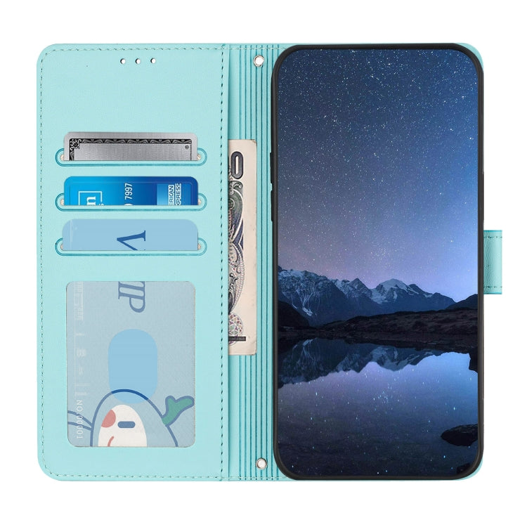 For Redmi K70 Ultra 5G Global Cat Rat Embossed Pattern RFID Leather Phone Case with Lanyard(Mint Green) - Xiaomi Cases by PMC Jewellery | Online Shopping South Africa | PMC Jewellery | Buy Now Pay Later Mobicred