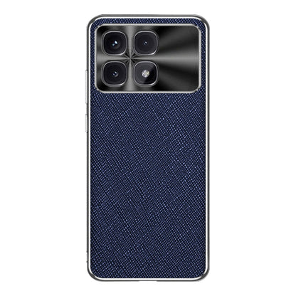 For Redmi K70 Ultra Silver Edge Cross Texture PU Leather Phone Case(Sapphire Blue) - Xiaomi Cases by PMC Jewellery | Online Shopping South Africa | PMC Jewellery | Buy Now Pay Later Mobicred