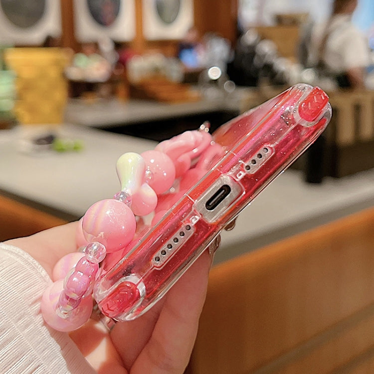 For iPhone 16 Pro TPU + PC + Glitter Sequins Full Coverage Phone Case with Bracelet(Yellow) - iPhone 16 Pro Cases by PMC TechLife | Online Shopping South Africa | PMC TechLife | Buy Now Pay Later Mobicred