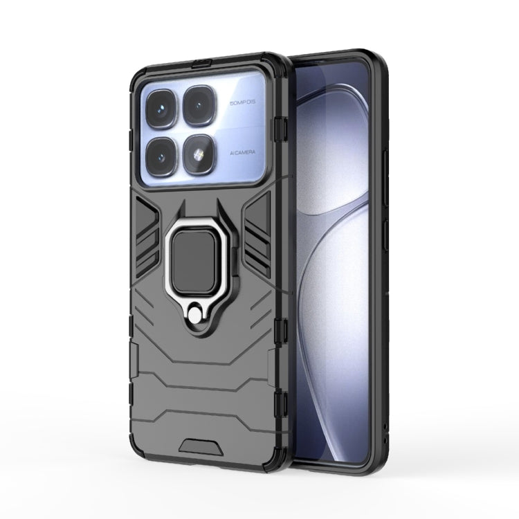 For Redmi K70 Ultra Global Shockproof PC + TPU Holder Phone Case(Black) - free shipping - PMC Jewellery - Order now!