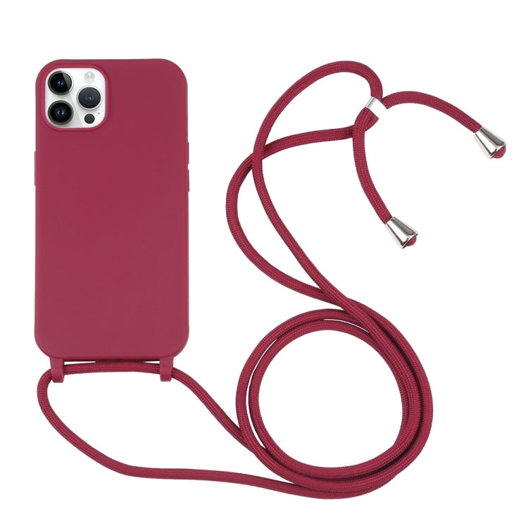 For iPhone 16 Pro Max Candy Colors TPU Protective Phone Case with Lanyard(Red) - iPhone 16 Pro Max Cases by PMC Jewellery | Online Shopping South Africa | PMC Jewellery | Buy Now Pay Later Mobicred