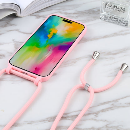 For iPhone 16 Pro Candy Colors TPU Protective Phone Case with Lanyard (Pink) - iPhone 16 Pro Cases by PMC Jewellery | Online Shopping South Africa | PMC Jewellery | Buy Now Pay Later Mobicred