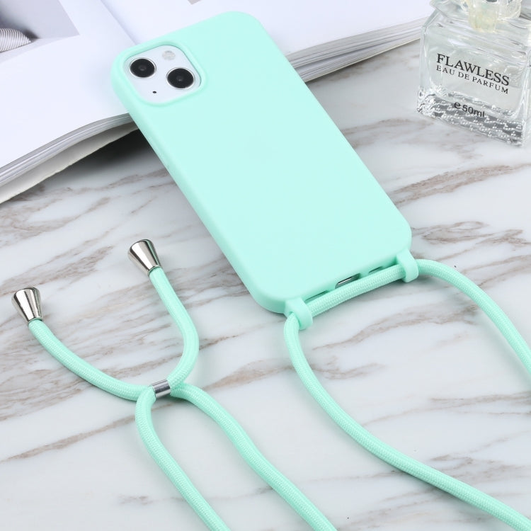 For iPhone 16 Candy Colors TPU Protective Phone Case with Lanyard(Mint Green) - iPhone 16 Cases by PMC Jewellery | Online Shopping South Africa | PMC Jewellery | Buy Now Pay Later Mobicred