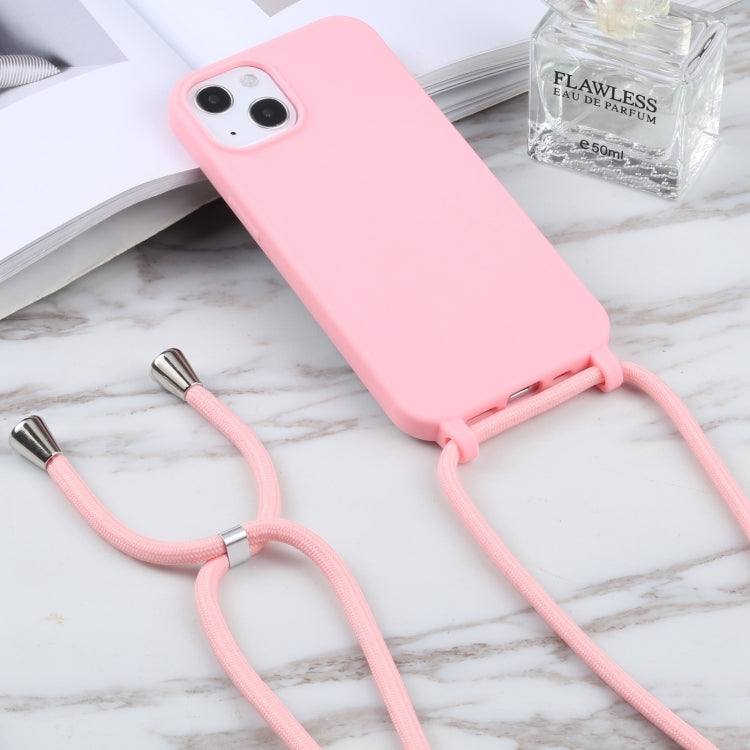 For iPhone 16 Candy Colors TPU Protective Phone Case with Lanyard(Pink) - iPhone 16 Cases by PMC Jewellery | Online Shopping South Africa | PMC Jewellery | Buy Now Pay Later Mobicred