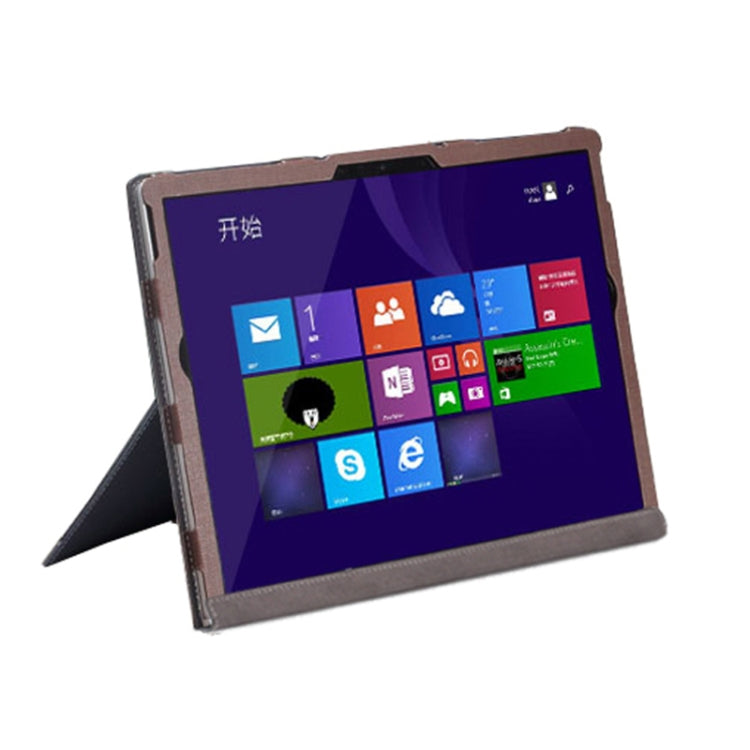 For Microsoft Surface Book 3 / 2 / 1 13.5 inch PU Leather Laptop Protective Case with Screen Stand(Coffee) - 13.3 inch by PMC Jewellery | Online Shopping South Africa | PMC Jewellery | Buy Now Pay Later Mobicred