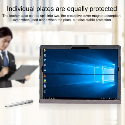 For Microsoft Surface Book 3 / 2 / 1 13.5 inch PU Leather Laptop Protective Case with Screen Stand(Black) - 13.3 inch by PMC Jewellery | Online Shopping South Africa | PMC Jewellery | Buy Now Pay Later Mobicred