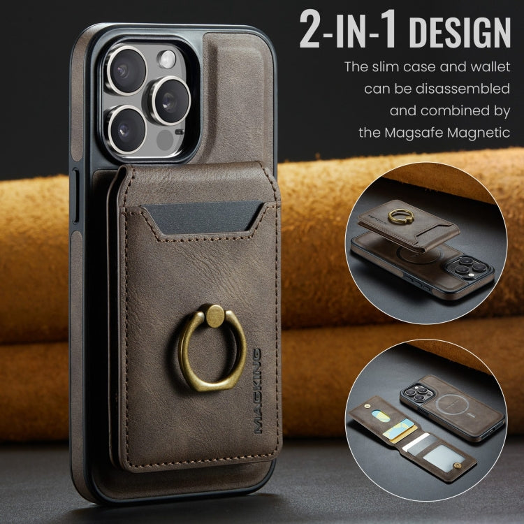 For iPhone 15 Pro Max DG.MING K1 MagSafe Detachable Wallet RFID Back Cover Phone Case(Coffee) - iPhone 15 Pro Max Cases by DG.MING | Online Shopping South Africa | PMC Jewellery | Buy Now Pay Later Mobicred