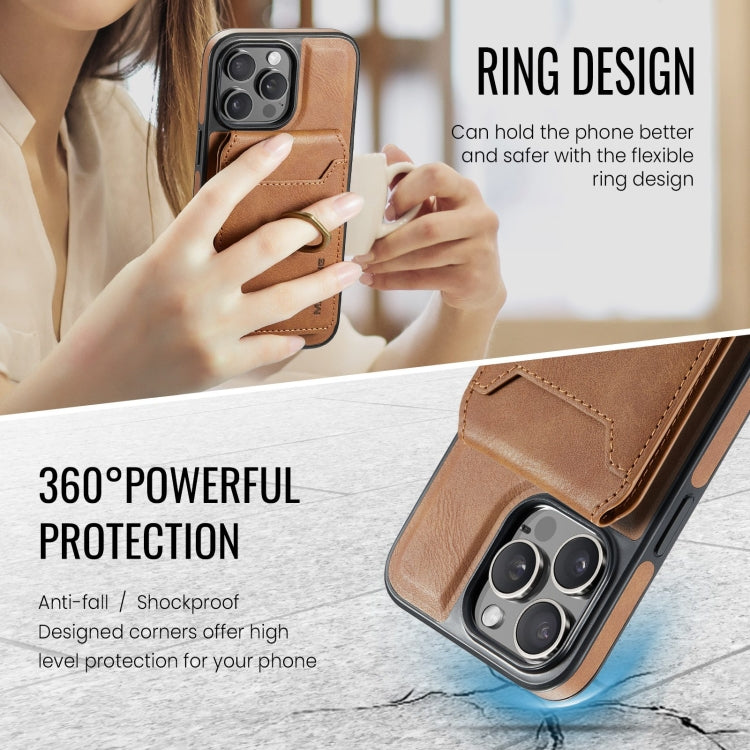 For iPhone 14 Pro DG.MING K1 MagSafe Detachable Wallet RFID Back Cover Phone Case(Brown) - free shipping - PMC Jewellery - Order now!