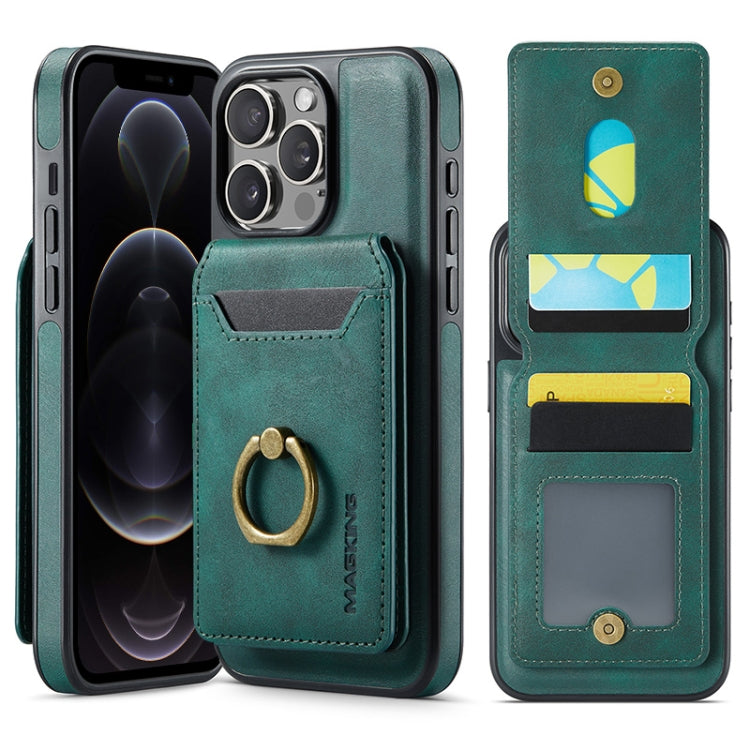 For iPhone 12 Pro Max DG.MING K1 MagSafe Detachable Wallet RFID Back Cover Phone Case(Green) - free shipping - PMC Jewellery - Order now!