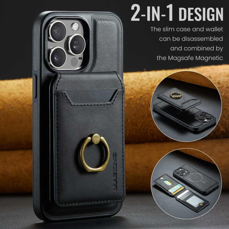 For iPhone 12 Pro DG.MING K1 MagSafe Detachable Wallet RFID Back Cover Phone Case(Black) - iPhone 12 / 12 Pro Cases by DG.MING | Online Shopping South Africa | PMC Jewellery | Buy Now Pay Later Mobicred