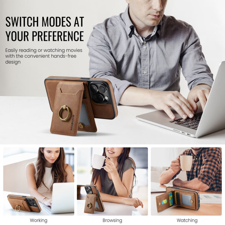 For iPhone 12 Pro DG.MING K1 MagSafe Detachable Wallet RFID Back Cover Phone Case(Brown) - free shipping - PMC Jewellery - Order now!
