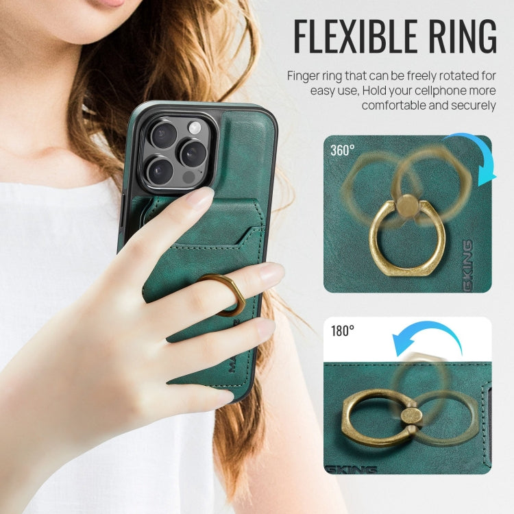 For iPhone 12 Pro DG.MING K1 MagSafe Detachable Wallet RFID Back Cover Phone Case(Green) - free shipping - PMC Jewellery - Order now!