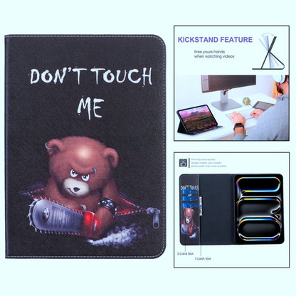 For Samsung Galaxy Tab S9 / S9 FE Colored Drawing Leather Tablet Case(Bear) - Galaxy Tab S9 Cases by PMC Jewellery | Online Shopping South Africa | PMC Jewellery | Buy Now Pay Later Mobicred