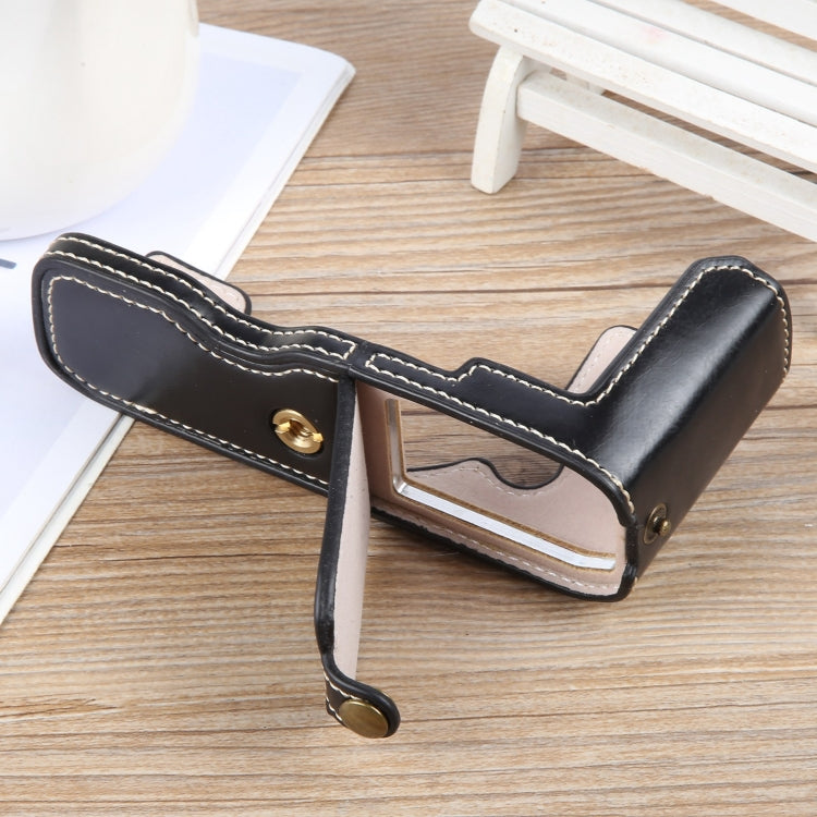 For Nikon ZFC Glossy PU Leather Camera Half Case Base(Black) - Half Case by PMC TechLife | Online Shopping South Africa | PMC TechLife | Buy Now Pay Later Mobicred