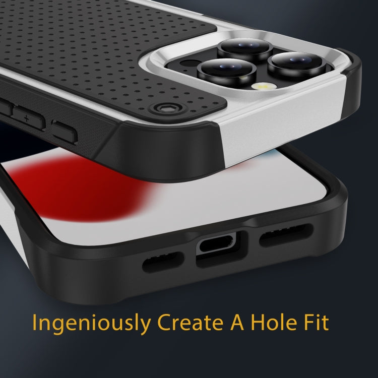 For iPhone 16 Pro Max PC + TPU Shockproof Protective Phone Case(White+Black) - free shipping - PMC Jewellery - Order now!