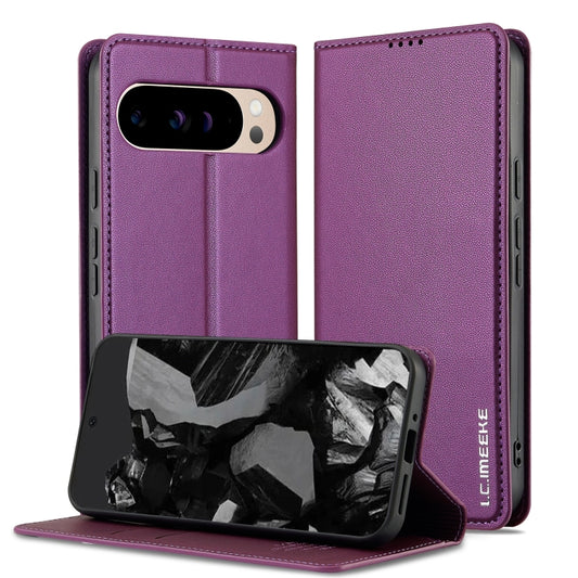 For Google Pixel 9 Pro XL LC.IMEEKE L1 Series Frosted Fine Texture PU Phone Case(Purple) - Google Cases by LC.IMEEKE | Online Shopping South Africa | PMC Jewellery | Buy Now Pay Later Mobicred