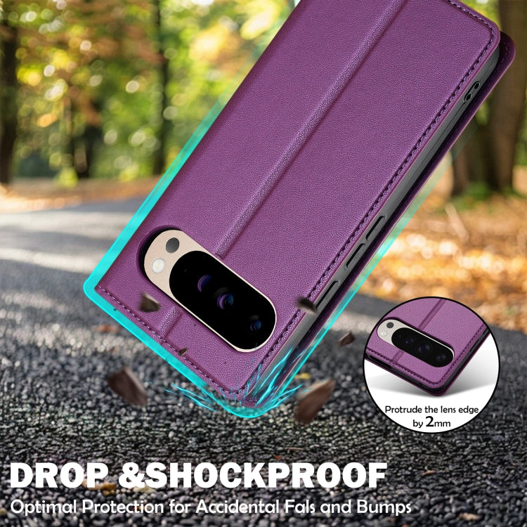 For Google Pixel 9 Pro XL LC.IMEEKE L1 Series Frosted Fine Texture PU Phone Case(Purple) - Google Cases by LC.IMEEKE | Online Shopping South Africa | PMC Jewellery | Buy Now Pay Later Mobicred