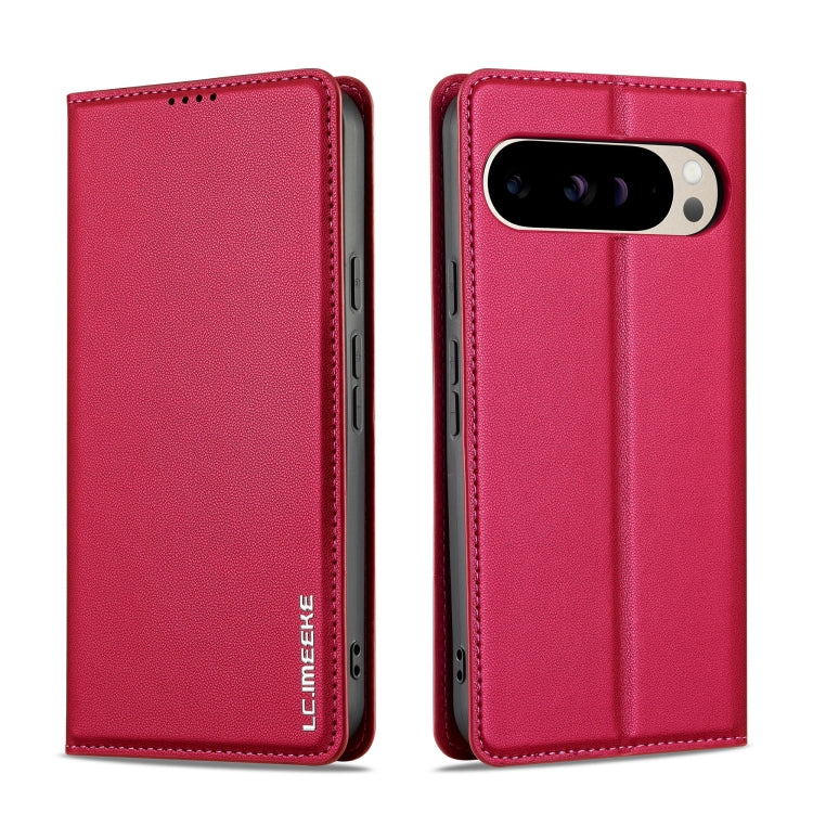 For Google Pixel 9 Pro XL LC.IMEEKE L1 Series Frosted Fine Texture PU Phone Case(Red) - Google Cases by LC.IMEEKE | Online Shopping South Africa | PMC Jewellery | Buy Now Pay Later Mobicred