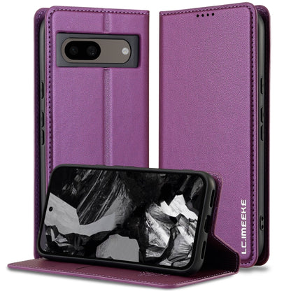 For Google Pixel 8 Pro LC.IMEEKE L1 Series Frosted Fine Texture PU Phone Case(Purple) - Google Cases by LC.IMEEKE | Online Shopping South Africa | PMC Jewellery | Buy Now Pay Later Mobicred