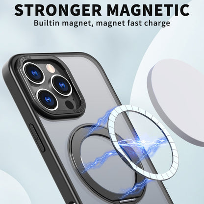 For iPhone 16 Pro Wing Series MagSafe Magnetic Ring Holder Phone Case(Black) - iPhone 16 Pro Cases by PMC Jewellery | Online Shopping South Africa | PMC Jewellery | Buy Now Pay Later Mobicred