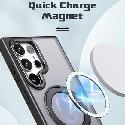 For Samsung Galaxy S24 Ultra 5G Wing Series MagSafe Magnetic Ring Holder Phone Case(Black) - Galaxy S24 Ultra 5G Cases by PMC Jewellery | Online Shopping South Africa | PMC Jewellery | Buy Now Pay Later Mobicred