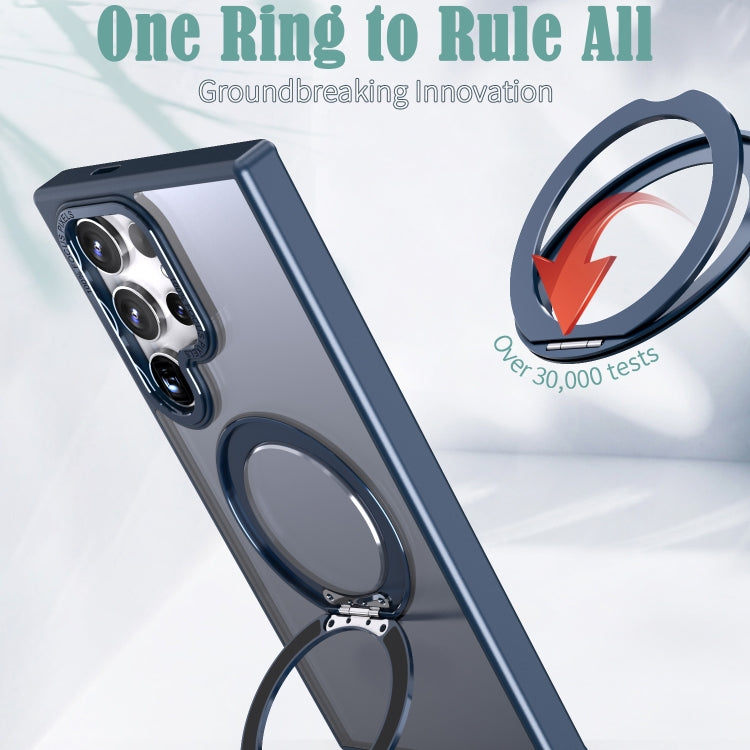 For Samsung Galaxy S24 Ultra 5G Wing Series MagSafe Magnetic Ring Holder Phone Case(Blue) - Galaxy S24 Ultra 5G Cases by PMC Jewellery | Online Shopping South Africa | PMC Jewellery | Buy Now Pay Later Mobicred