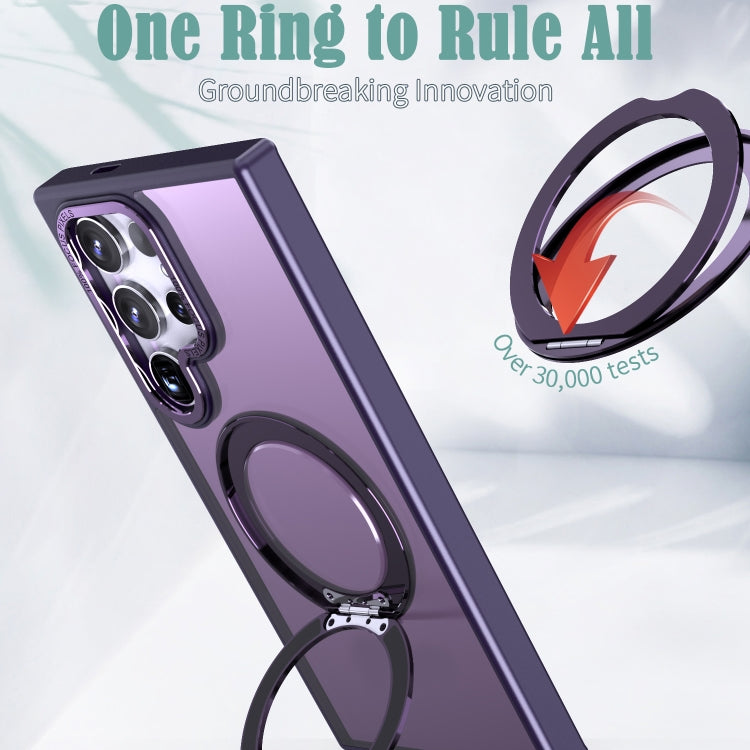 For Samsung Galaxy S24 Ultra 5G Wing Series MagSafe Magnetic Ring Holder Phone Case(Dark Purple) - Galaxy S24 Ultra 5G Cases by PMC Jewellery | Online Shopping South Africa | PMC Jewellery | Buy Now Pay Later Mobicred