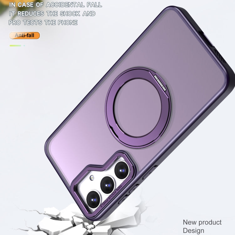 For Samsung Galaxy S24+ 5G Wing Series MagSafe Magnetic Ring Holder Phone Case(Dark Purple) - Galaxy S24+ 5G Cases by PMC Jewellery | Online Shopping South Africa | PMC Jewellery | Buy Now Pay Later Mobicred