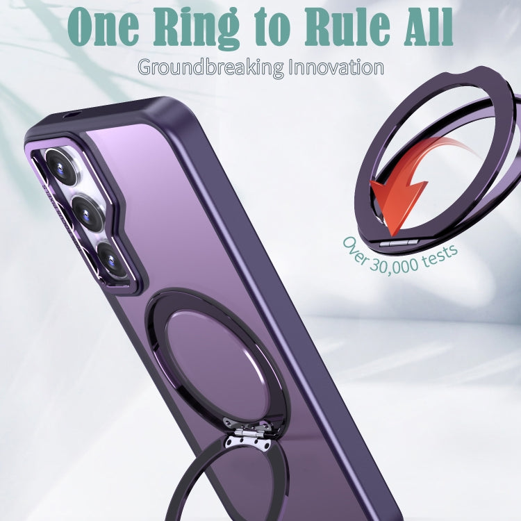 For Samsung Galaxy S24 5G Wing Series MagSafe Magnetic Ring Holder Phone Case(Dark Purple) - Galaxy S24 5G Cases by PMC Jewellery | Online Shopping South Africa | PMC Jewellery | Buy Now Pay Later Mobicred