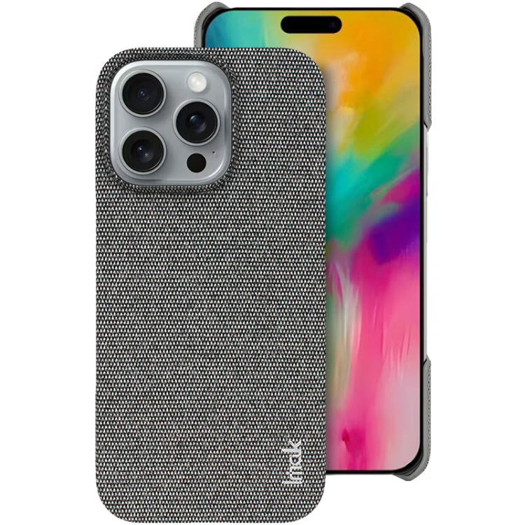 For iPhone 16 Pro Max imak Ruiyi Series Cloth Texture PU + PC Phone Case(Dark Grey) - iPhone 16 Pro Max Cases by imak | Online Shopping South Africa | PMC Jewellery | Buy Now Pay Later Mobicred