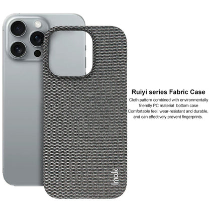 For iPhone 16 Pro imak Ruiyi Series Cloth Texture PU + PC Phone Case(Dark Grey) - iPhone 16 Pro Cases by imak | Online Shopping South Africa | PMC Jewellery | Buy Now Pay Later Mobicred