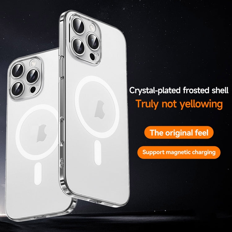 For iPhone 16 Plus SULADA Crystal Sand Series Electroplating Frosted MagSafe Magnetic Phone Case(Transparent) - iPhone 16 Plus Cases by SULADA | Online Shopping South Africa | PMC Jewellery | Buy Now Pay Later Mobicred