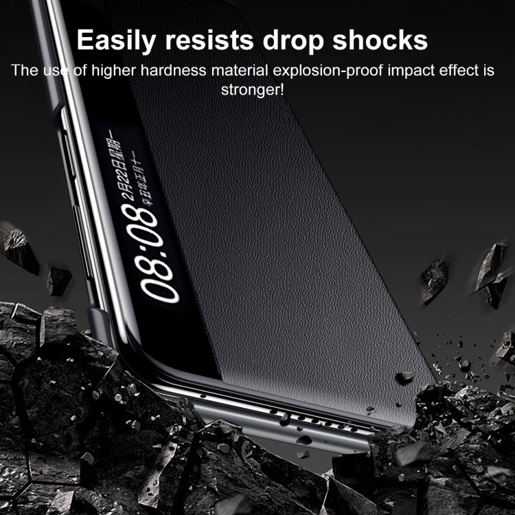 For Huawei Mate X5 / X3 SULADA Smart Series Wristband Holder Smart View Window Genuine Leather Phone Case(Blue) - free shipping - PMC TechLife - Order now!