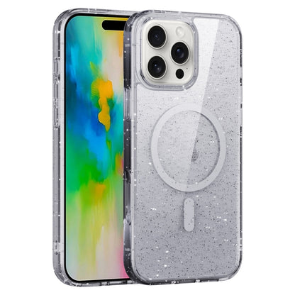 For iPhone 16 Pro Max Glitter Powder MagSafe Magnetic Phone Case(Transparent) - iPhone 16 Pro Max Cases by PMC Jewellery | Online Shopping South Africa | PMC Jewellery | Buy Now Pay Later Mobicred