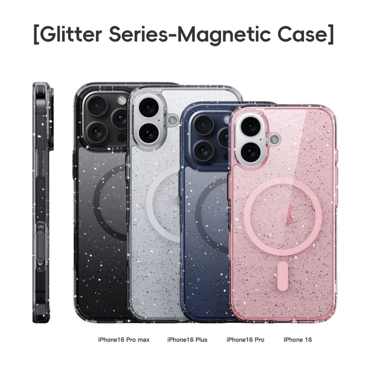 For iPhone 16 Pro Glitter Powder MagSafe Magnetic Phone Case(Transparent) - iPhone 16 Pro Cases by PMC Jewellery | Online Shopping South Africa | PMC Jewellery | Buy Now Pay Later Mobicred