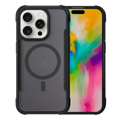 For iPhone 16 Pro Skin Feel Frosted MagSafe Magnetic PC Hybrid TPU Phone Case(Black) - iPhone 16 Pro Cases by PMC Jewellery | Online Shopping South Africa | PMC Jewellery | Buy Now Pay Later Mobicred