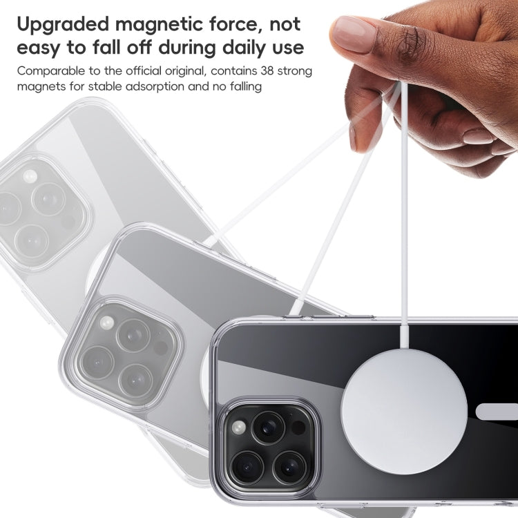 For iPhone 16 Plus Crystal Clear MagSafe Magnetic Phone Case(Transparent Black) - free shipping - PMC Jewellery - Order now!
