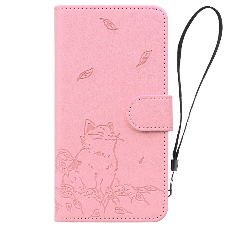 For Redmi K70 Ultra Cute Cat Embossed Leather Phone Case(Pink) - Xiaomi Cases by PMC Jewellery | Online Shopping South Africa | PMC Jewellery | Buy Now Pay Later Mobicred