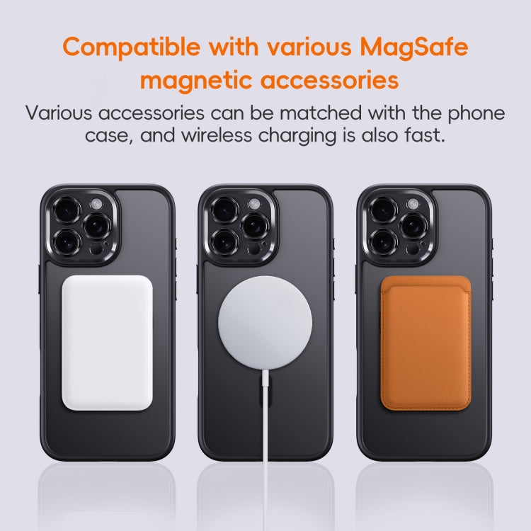 For iPhone 16 Plus Fine Hole Frosted MagSafe Magnetic Phone Case(Black) - iPhone 16 Plus Cases by PMC Jewellery | Online Shopping South Africa | PMC Jewellery | Buy Now Pay Later Mobicred