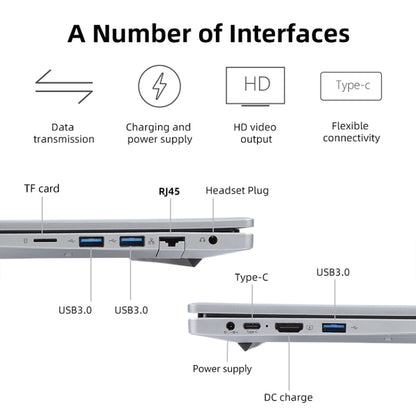 14 inch Windows 11 Laptop, 16GB+1TB, Gen 4th Intel Core i5 CPU, 180 Degree Rotation Axis(Silver) - Others by PMC Jewellery | Online Shopping South Africa | PMC Jewellery | Buy Now Pay Later Mobicred