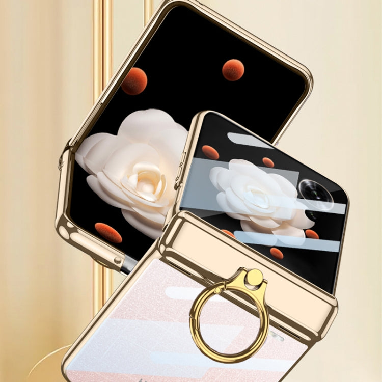 For Honor Magic V Flip GKK Integrated  Magnetic Folding Phantom Rotary Phone Case with Ring Holder(Champagne Gold) - Honor Cases by GKK | Online Shopping South Africa | PMC Jewellery | Buy Now Pay Later Mobicred