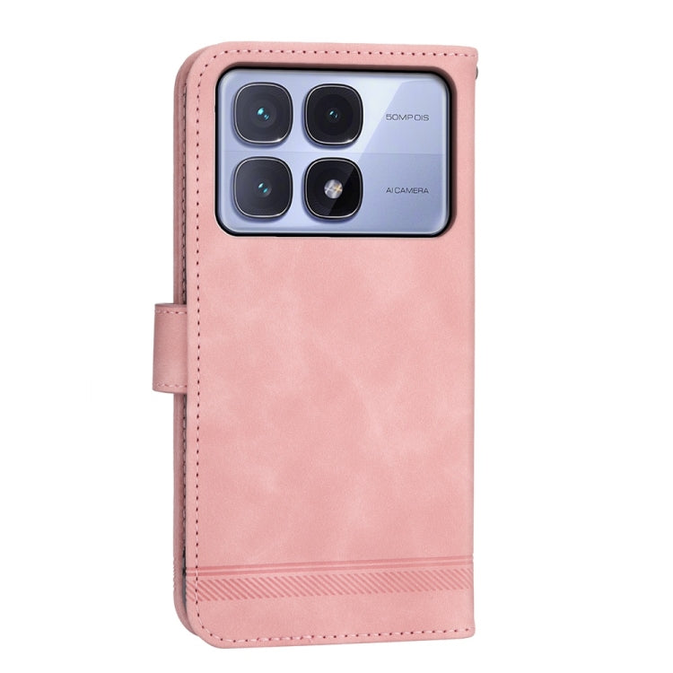 For Redmi K70 Ultra Dierfeng Dream Line TPU + PU Leather Phone Case(Pink) - Xiaomi Cases by PMC Jewellery | Online Shopping South Africa | PMC Jewellery | Buy Now Pay Later Mobicred