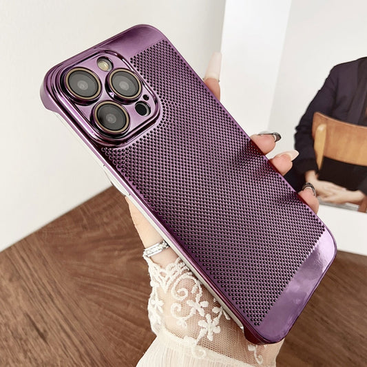 For iPhone 15 Pro Electroplated PC Frameless Cooling Phone Case(Purple) - iPhone 15 Pro Cases by PMC Jewellery | Online Shopping South Africa | PMC Jewellery | Buy Now Pay Later Mobicred