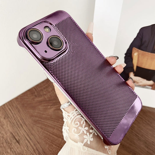 For iPhone 14 Electroplated PC Frameless Cooling Phone Case(Purple) - iPhone 14 Cases by PMC Jewellery | Online Shopping South Africa | PMC Jewellery | Buy Now Pay Later Mobicred