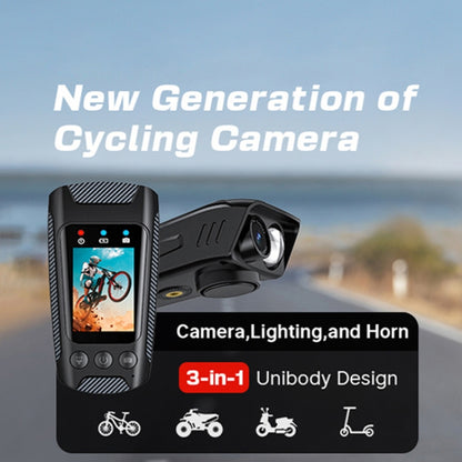 C3 Pro 2 inch IPS Color Screen IPX5 Waterproof Video Recording Lighting Cycling Camera(Black) - Video Cameras by PMC Jewellery | Online Shopping South Africa | PMC Jewellery | Buy Now Pay Later Mobicred