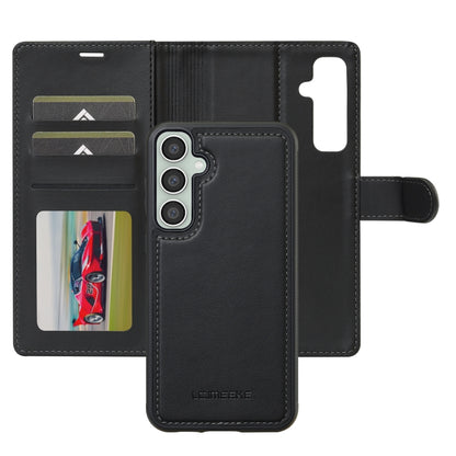 For Samsung Galaxy S24 5G LC.IMEEKE L2 Series Detachable Magsafe PU Phone Case with Lanyard(Black) - Galaxy S24 5G Cases by LC.IMEEKE | Online Shopping South Africa | PMC Jewellery | Buy Now Pay Later Mobicred