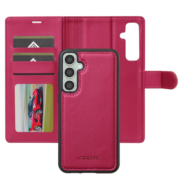 For Samsung Galaxy S24+ 5G LC.IMEEKE L2 Series Detachable Magsafe PU Phone Case with Lanyard(Red) - Galaxy S24+ 5G Cases by LC.IMEEKE | Online Shopping South Africa | PMC Jewellery | Buy Now Pay Later Mobicred