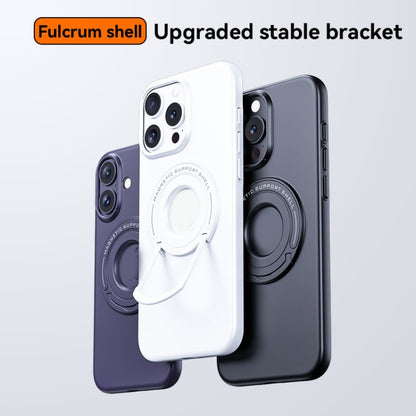 For iPhone 16 Matte Magsafe Magnetic Phone Case with Trolley Holder(Black) - iPhone 16 Cases by PMC Jewellery | Online Shopping South Africa | PMC Jewellery | Buy Now Pay Later Mobicred