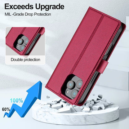 For iPhone 16 Pro Max LC.IMEEKE L2 Series Detachable Magsafe PU Phone Case with Lanyard(Red) - iPhone 16 Pro Max Cases by LC.IMEEKE | Online Shopping South Africa | PMC Jewellery | Buy Now Pay Later Mobicred